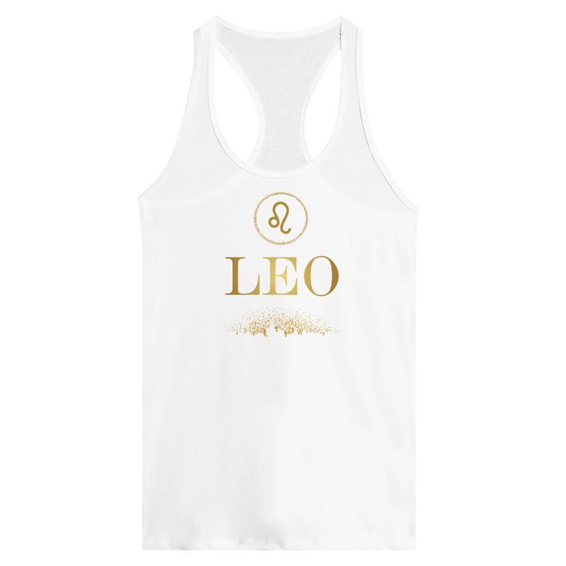 Leo Glitter Design Racerback Tank Top