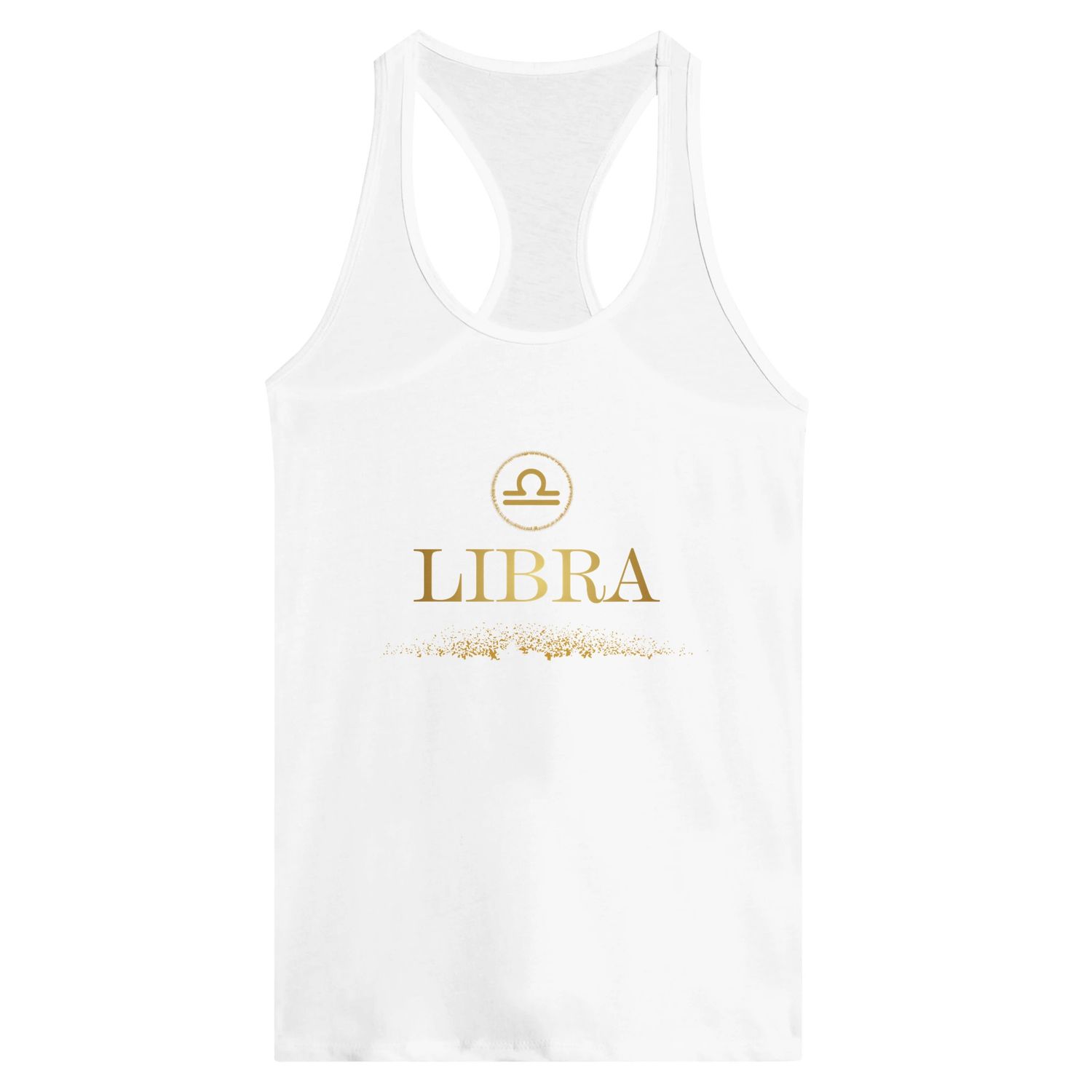 Libra Glitter Design Racerback Tank Top