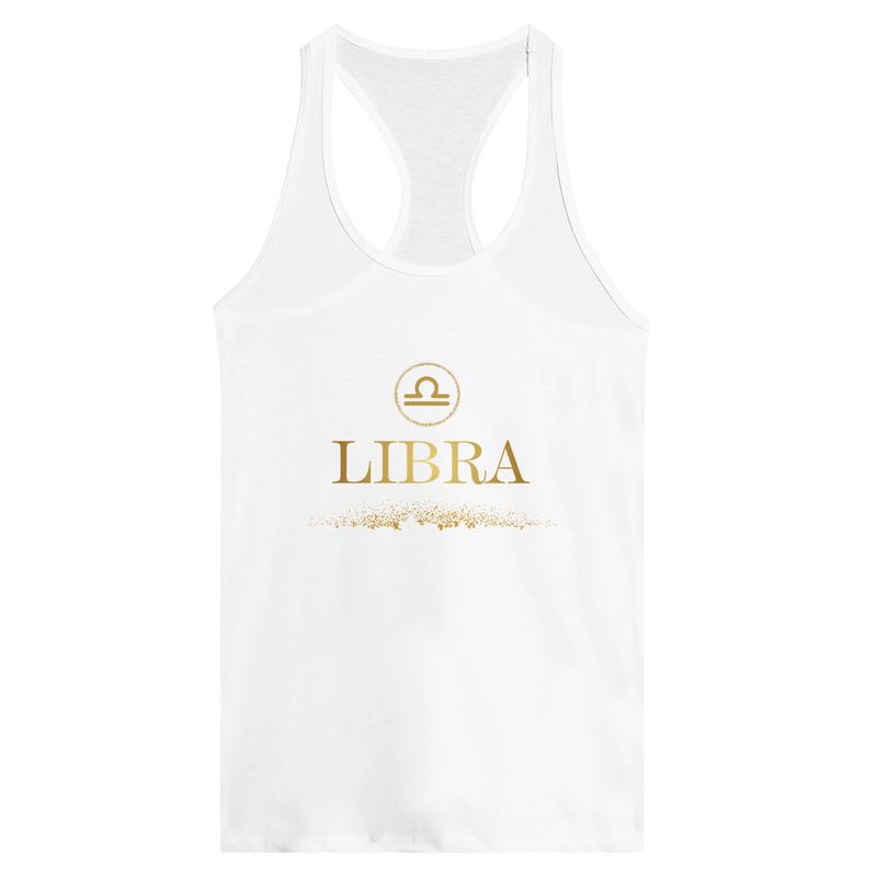 Libra Glitter Design Racerback Tank Top