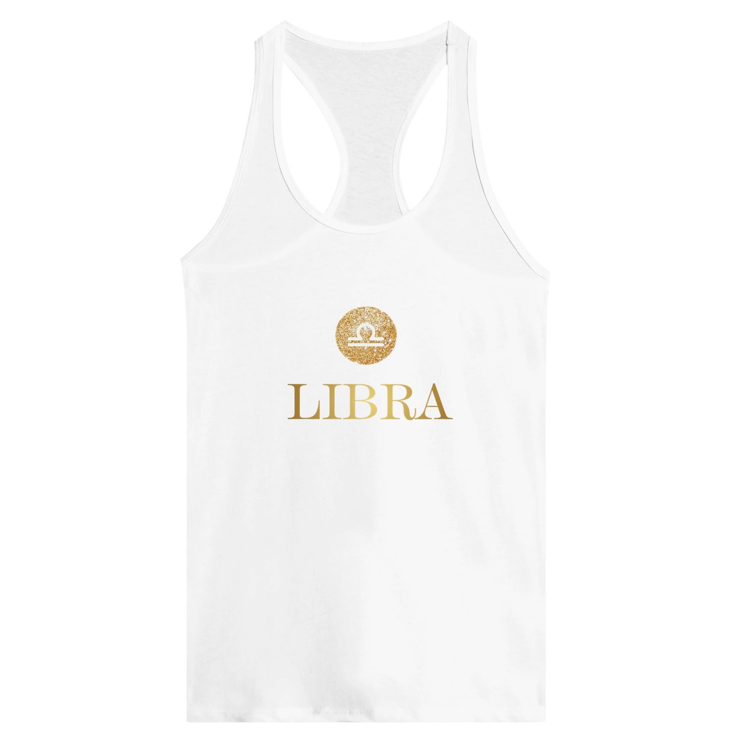 Libra Gold Design Racerback Tank Top