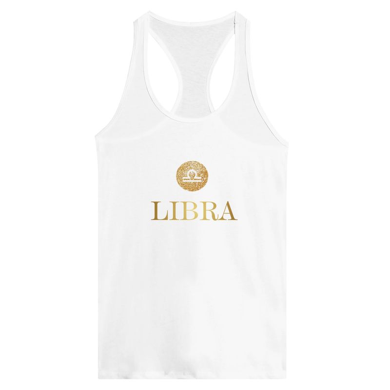 Libra Gold Design Racerback Tank Top