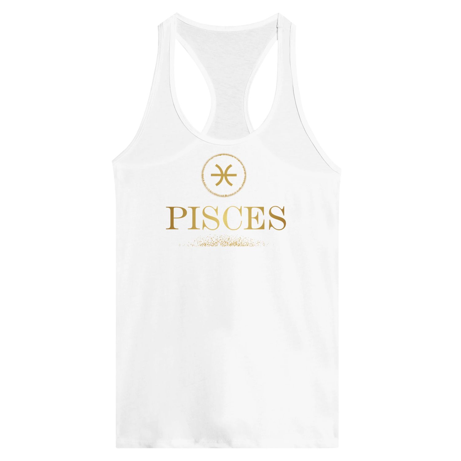 Pisces Glitter Design Racerback Tank Top