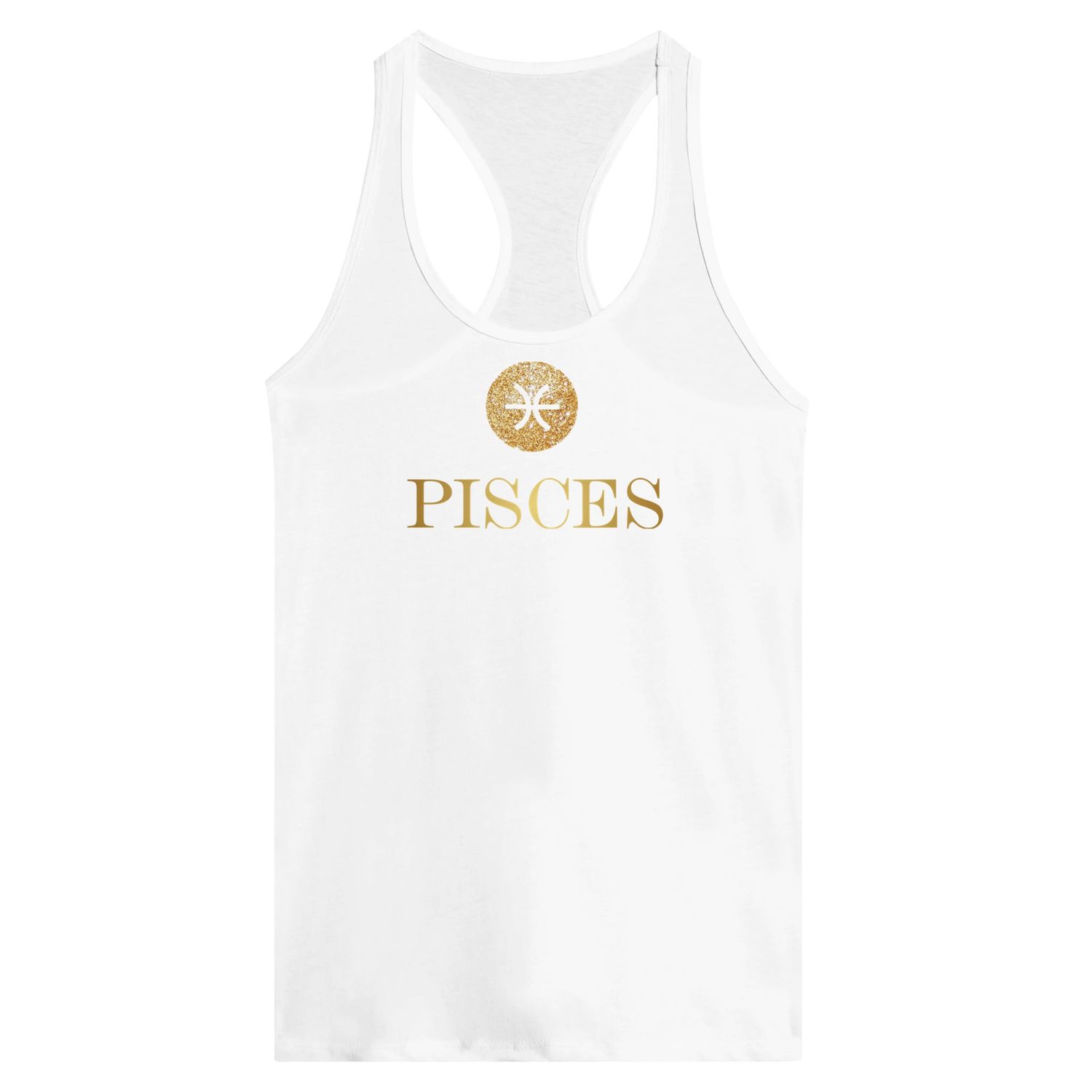 Pisces Gold Design Racerback Tank Top