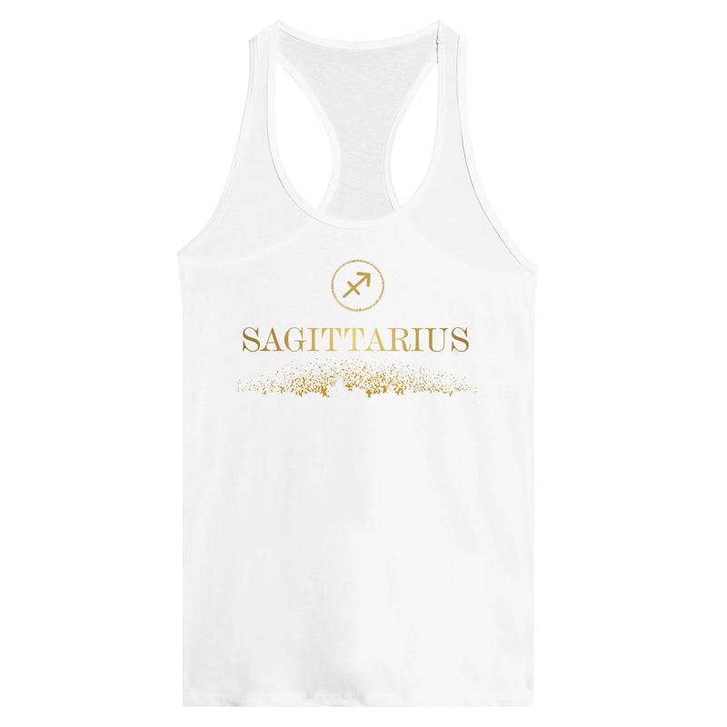 Sagittarius Glitter Design Racerback Tank Top