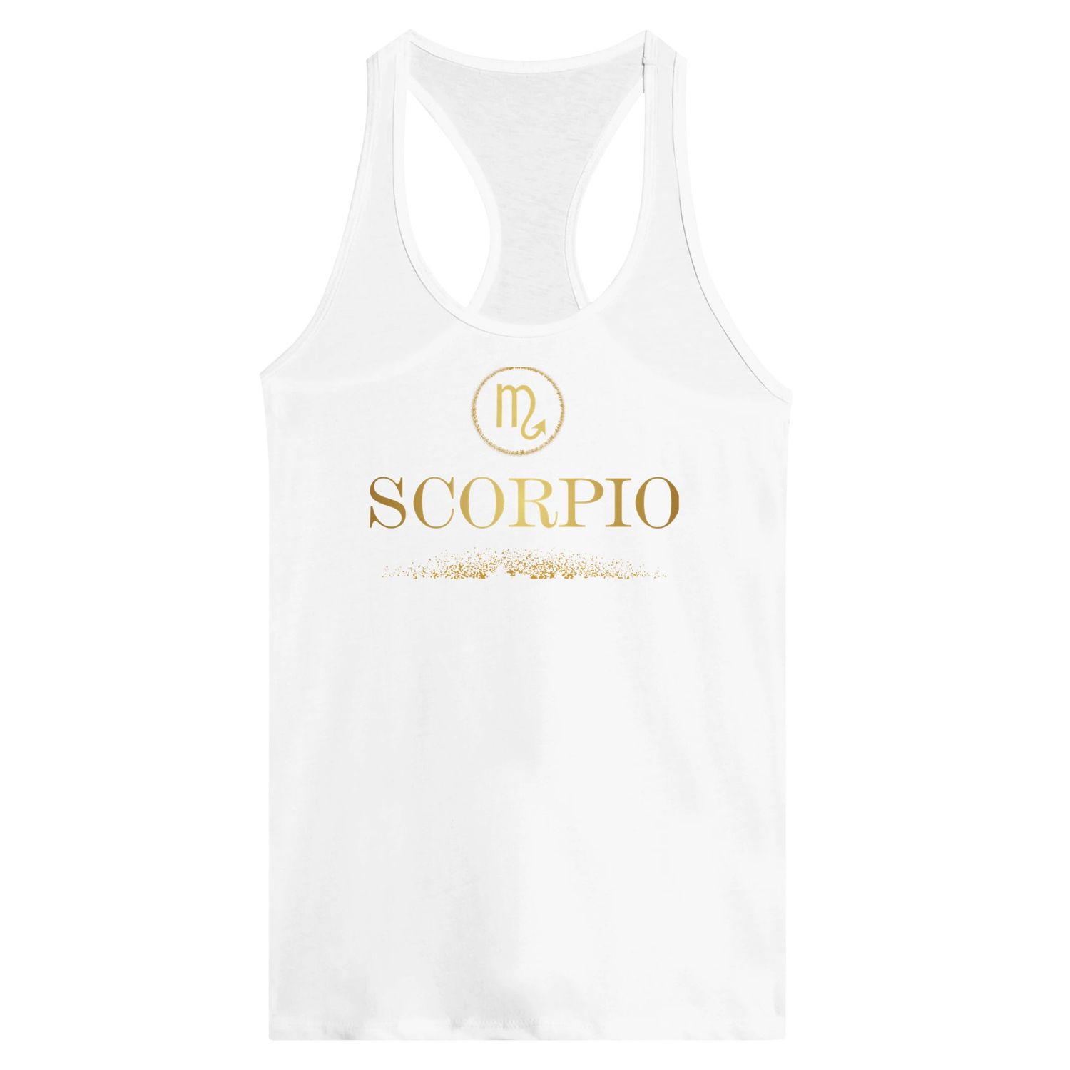 Scorpio Glitter Design Racerback Tank Top