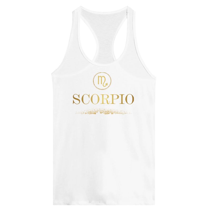 Scorpio Glitter Design Racerback Tank Top