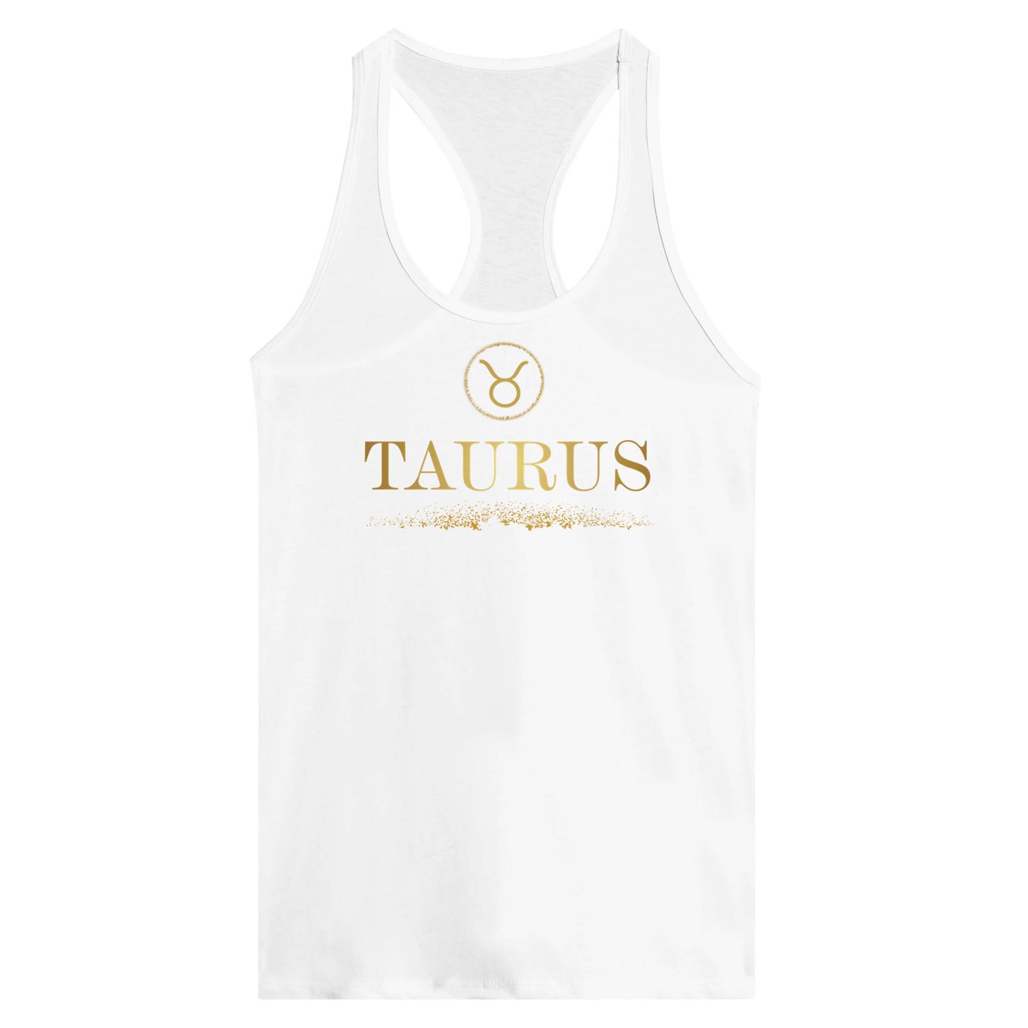 Taurus Glitter Design Racerback Tank Top