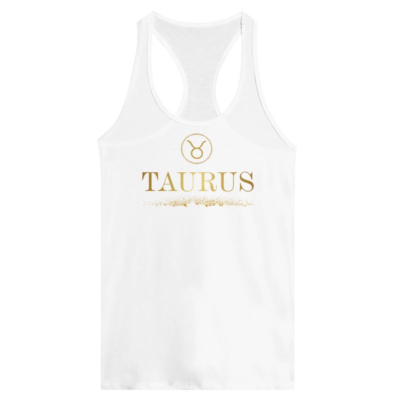 Taurus Glitter Design Racerback Tank Top