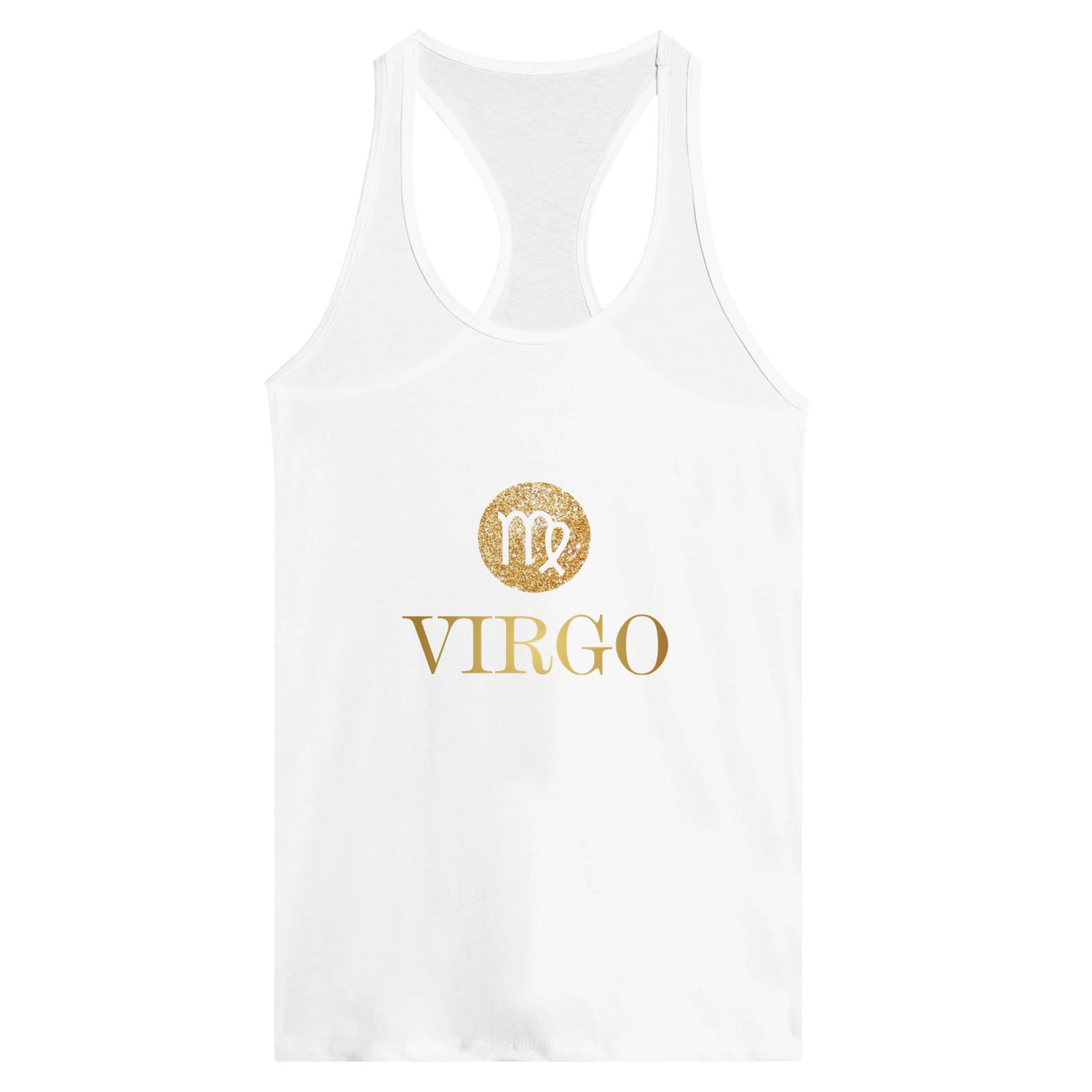 Virgo Gold Design Racerback Tank Top