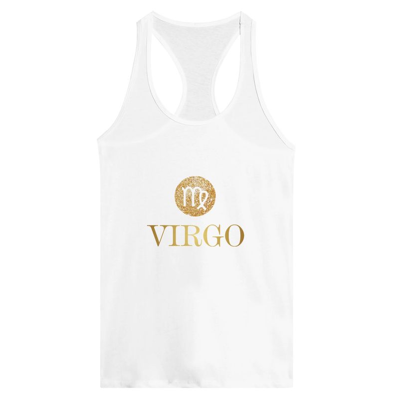Virgo Gold Design Racerback Tank Top
