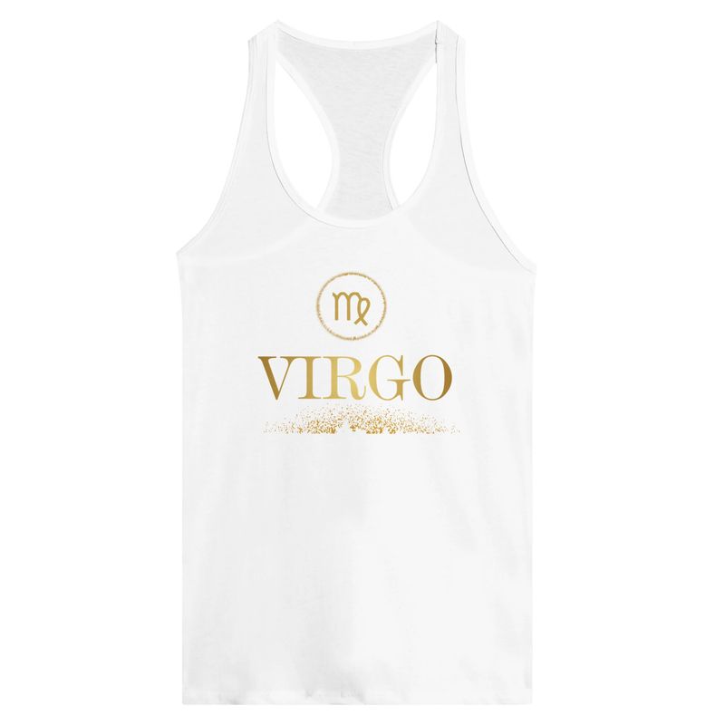 Virgo Glitter Design Racerback Tank Top