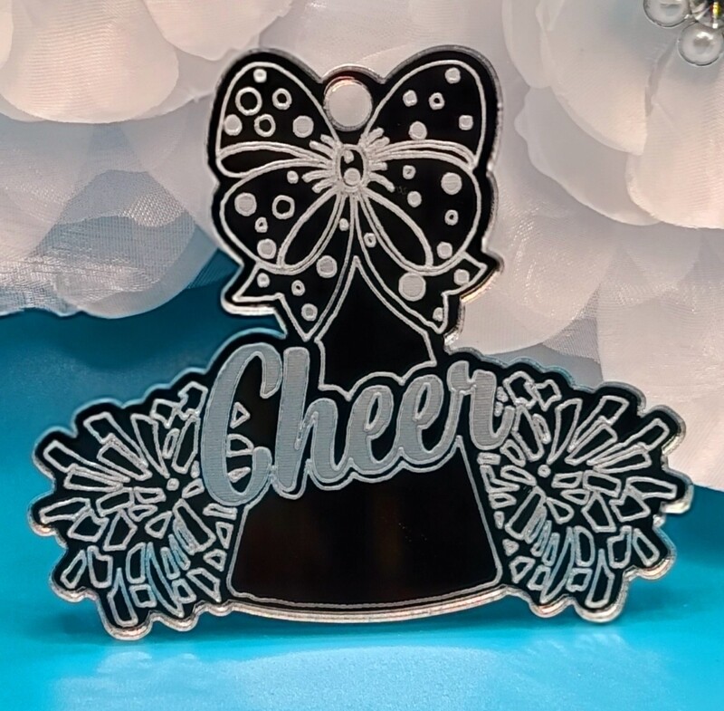 &quot;Cheer&quot; Meg &amp; Poms with Bow