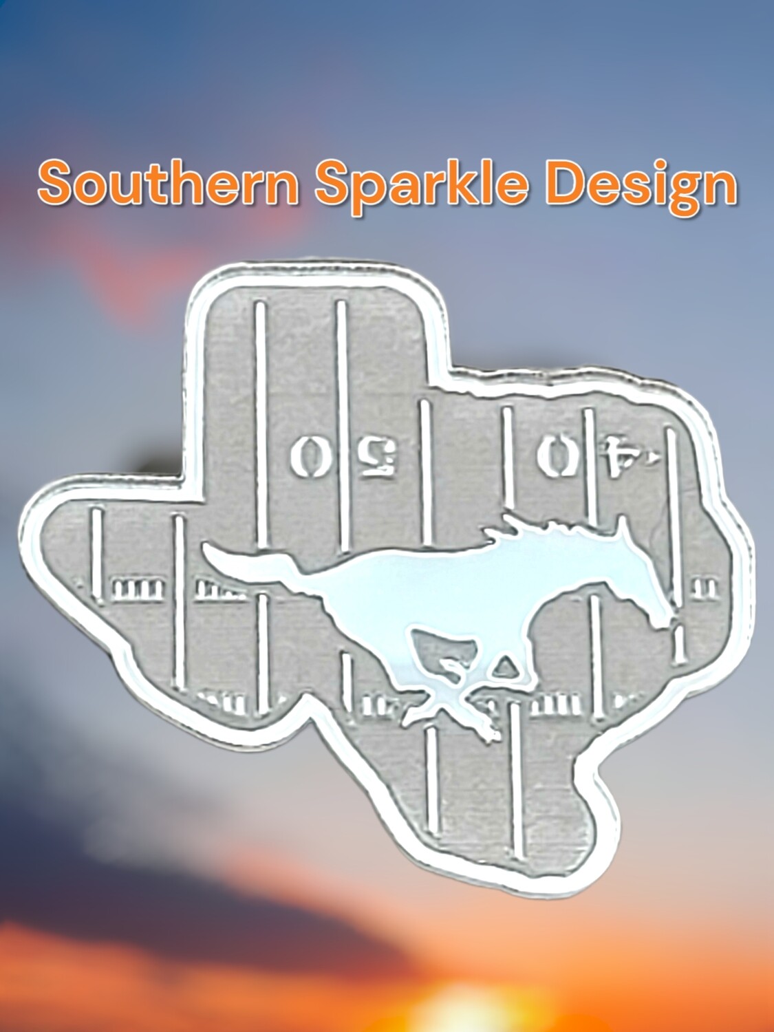 Texas Yard lines with mustang