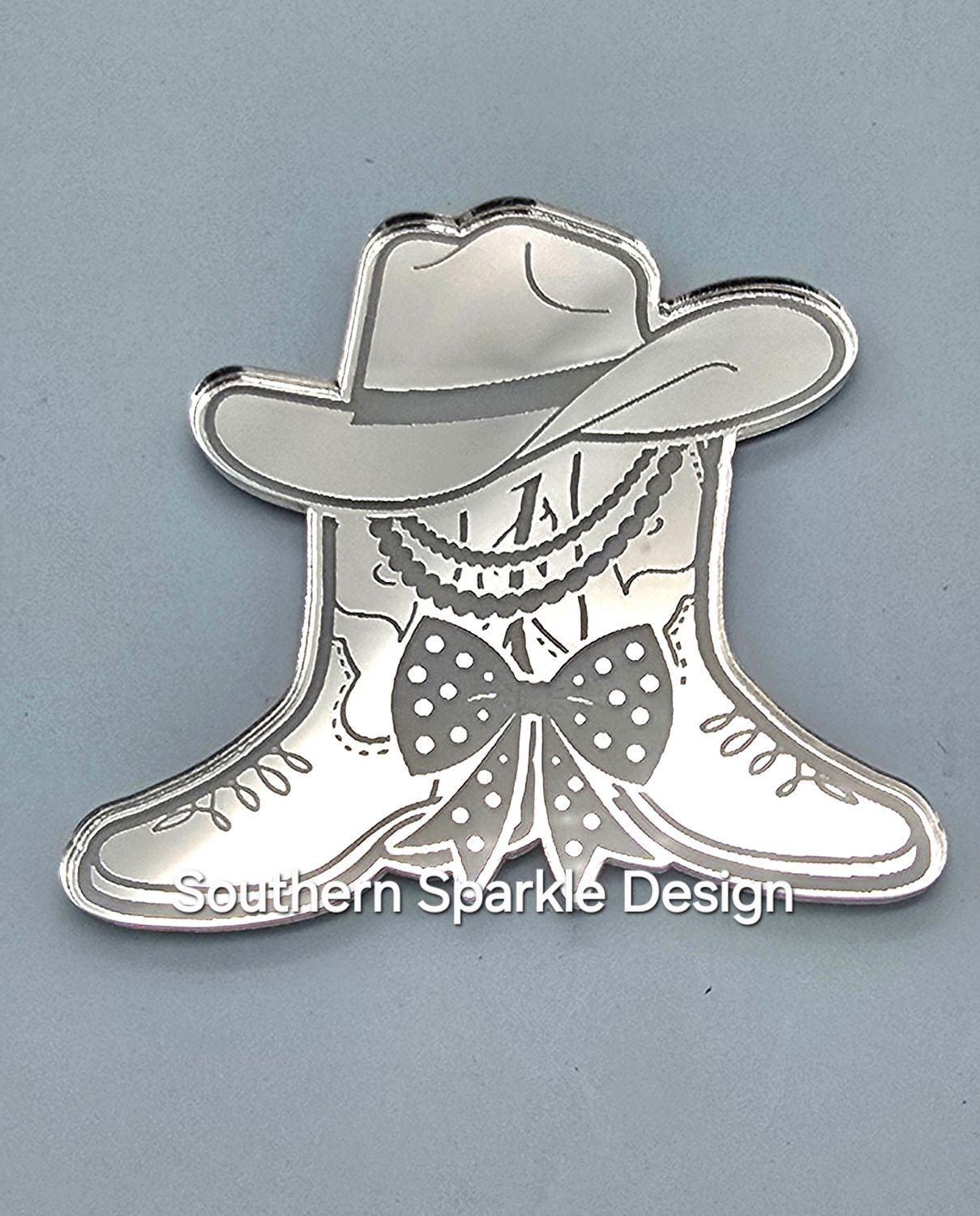 boots and hat with pearls