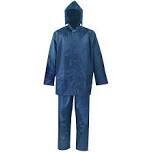 DiamondBack SPU045-M Blue Polyester Rainsuit, 2Pc Medium