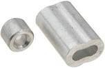 National N830-354 Aluminum Cable Ferrule/Stop, 3/16&quot; 2Pk
