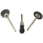 Forney 60241 Bristle Wire Brush with 1/8&quot; Shank, 3Pk