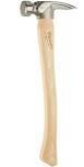 Milwaukee Milled Face Hickory Handle Framing Hammer, 19oz