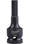 Milwaukee 1/2&quot; Drive 3/8&quot; Hex Bit Impact Socket
