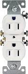 Eaton 270W White Duplex Receptacle, 15A