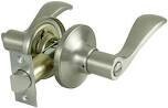 ProSource LYEX201V-PS Satin Nickel Bed/Bath Lever Latch