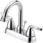 Boston Harbor TQ-5111080CP Low Arc Chrome Lavatory Faucet, 2-Lever Handle, w/Pop-Up