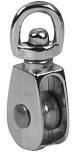 Baron 0173ZD-2 Single Sheave Swivel Pulley, 2&quot;  Nickel  55Lb WLL
