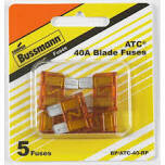 Bussman BP/ATC-40-RP Blade Fuses, ATC-40 5Pk