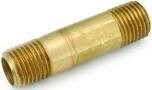 Anderson Metals 736113-0624 Brass Pipe Nipple, 3/8&quot;X1-1/2&quot;