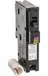 Square D HOM115DFC Homeline CAFCI/GFCI Circuit Breaker, 15A 1-Pole, w/Pig-tail