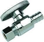 Apollo APXVS1238C Pex Stop Valve, 1/2&quot;Pex X 3/8&quot;Compr.