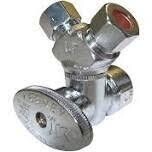 PlumbPak PP2901VLF Angled 3-Way Valve, 1/2MPTX3/8CX3/8C
