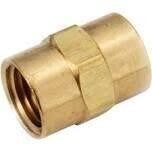 Anderson Metals 756103-02 Brass Pipe Coupler, 1/8&quot;