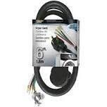 PowerZone ORD100406 Black Dryer Cord, 10/4X6Ft SRDT