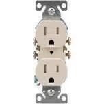 Eaton TR270LA-BOX Lt Almond Tamper Resistant Duplex Receptacle, 15A 125V