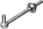 National Hardware N130-559 Gate Bolt Hook, 1/2&quot;X6&quot; Fully Threaded