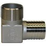 Merrill Mfg Stainless Steel Hydrant Ell, 1&quot; Barb X 1&quot;MP