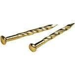 Hillman 122537 Brass Plated Spiral  Metal Trim Nails, 1-1/4&quot;, 1Oz