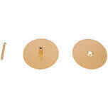 ProSource HSH-021-PS Polished Brass Hole Cover Plate, 2-5/8&quot;
