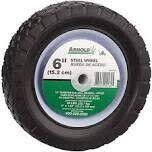 Arnold 490-320-0001 Steel/Rubber Lawn Mower Wheel, 6&quot;X1-1/2&quot;
