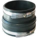 Fernco Coupler, 4&quot; Plastic Socket X 4&quot; Plastic Pipe
