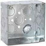 Orbit 4SDB-50/75 Steel 2G Switch Box, 4&quot;X4&quot;X2-1/8&quot;  W/ 1/2-3/4 KO