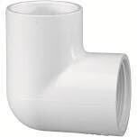 LASCO 407101BC PVC Sch40 Reducing Ell, 3/4&quot;Slip X1/2&quot; FNPT