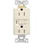 Eaton TRAFGF15LA-K-L Lt Almond AF/GF Duplex Receptacle, 15A 125V