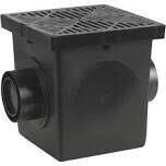 NDS 1200BLKIT Poly 2-Way Catch Basin, 12&quot; Kit
