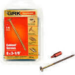 GRK 114083 Lo-Profile Cabinet Screws, 8X3-1/8&quot; 100Pk