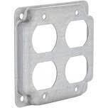 Raco 907C Square 4-3/16&quot; 2-Duplex, Raised, Exposed Work Cover