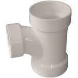 CANPLAS 192131 PVC DWV Reducing Tee, 3&quot;X3&quot;X1-1/2&quot;