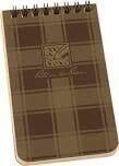 Brown Plaid Rite in the Rain 3&quot;X5&quot; Top-Spiral Notebook