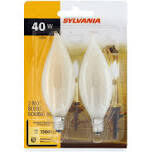 Sylvania 13457 CFL Candelabra Base Bulb, 40W  352Lm 2pk